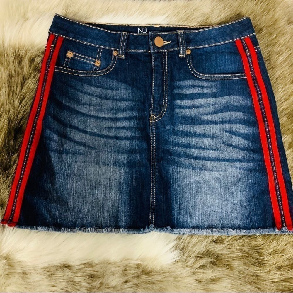 No Boundaries Blue Denim Mini Skirt